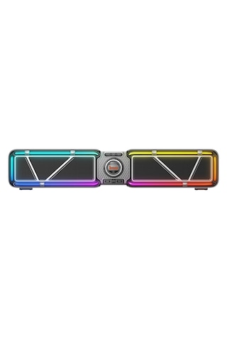 Divoom D-base 30w Masaüstü Bluetooth Gaming Hoparlör, Rgb Işıklı, Çift Portlu 35w Hızlı Şarj, Usb/au
