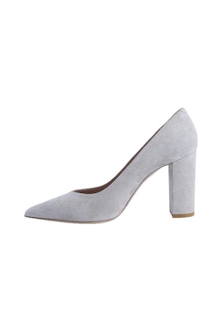 Poletto Hakiki Deri Pudra Ayakkabı Stiletto 4924 84 V2-2274 Pudra