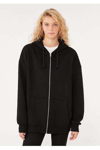 Mavi M1610221-900-22k Fermuarlı Siyah Kadın Sweatshirt M1610221-900-R1534 Siyah