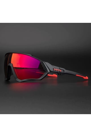 Kapvoe Typhoon Değişebilir 5 Lens Mtb Polarize Bisiklet Spor Dağ