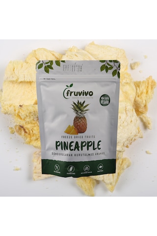 Dondurularak Kurutulmuş Ananas 20 Gr, %100 Vegan, Glutensiz