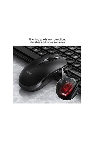 Yındıao V3 Max İş Ofisi Sessiz Kablosuz Klavyeli Fare Seti Siyah