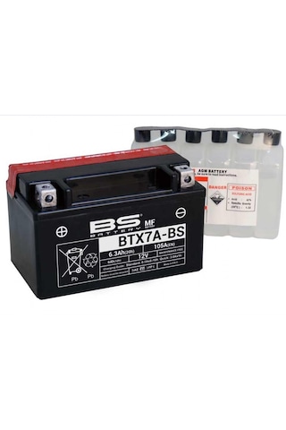 Bs Btx7a-bs Mf 12 V 6.3 Ah 105 A En Moto