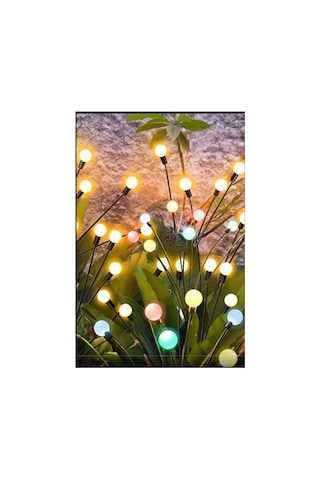 Mobgift 8 Led'li Güneş Enerjili Bahçe Çiti Aydınlatma Lamba Renk
