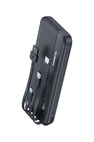 10000 Mah Micro Type-c Usb Lightning 4 Kablolu Hızlı Kablosuz Şarj Powerbank 4741 Altın - Dore