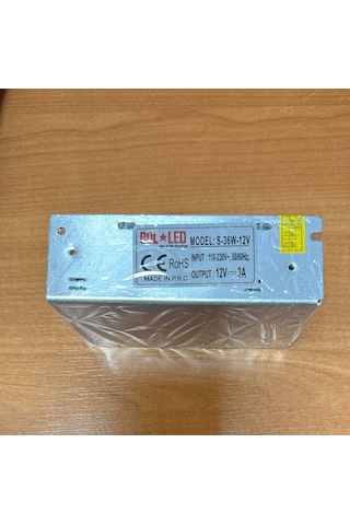 Bolled 12 Volt 3 Amper Metal Kalın Kasa Adaptör