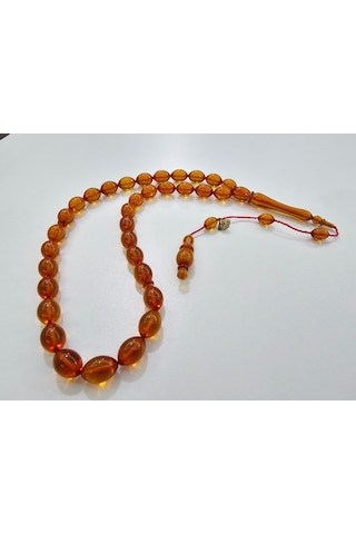 Han Faturan Hasan Ayhan İmzalı Kehribar Tesbih 8 X 12,5 Mm Beyzi 81737733