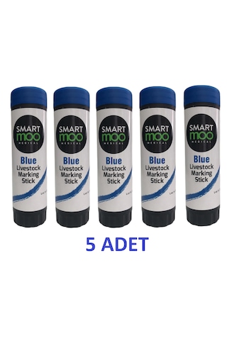 Smartmoo Hayvan İşaretleme Kalemi Mavi 5 Li Raidex Üretim
