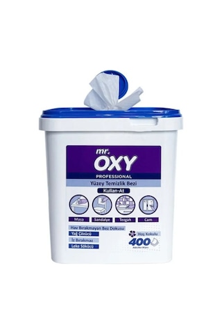 Mr.oxy Mr. Oxy Profesyonel Yüzey Temizlik Mendili 400'lü Tekli