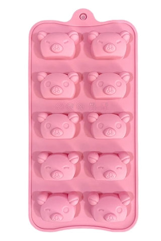 Valletta Dragao Ayı Şeklinde Silikon Kalıp, Buz, Jöle, Kek, Sabun Pembe