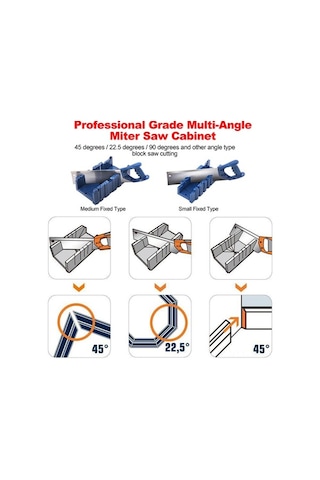 Carrier- Practical Tools, "45 22.5 90 Açılı Ahşap Kesme Kutusu -