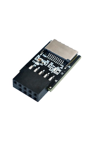 Xurunkeji Usb 2.0 9pin - Type-e Adaptörü Usb 2.0 9pin Ön Panel Başlığı - Type-e Dahili Adaptörü 5v Güç Led'li