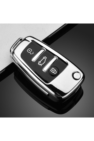 Audi Uyumlu A6 C7 Anahtar Kılıfı Lüx Parlak Renkli