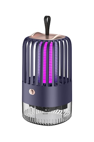 Vkemall Ev İçin Pilli Mosquito Killer: 360 Işık Ve Turbo Emme İle Çok Yönlü Avlama, Yüksek Gerilimle Öldürme, Görünür Depolama Kutusu - Mavi