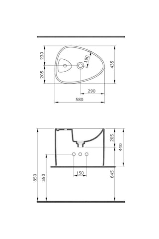 Bocchi Etna 1343-A01-0126 Tezgah Üstü Monoblok Lavabo Beyaz 1466841