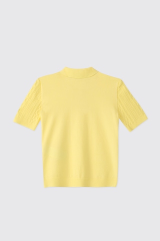 Panço Kız Çocuk Polo Yaka Sarı Triko 2611GK18004