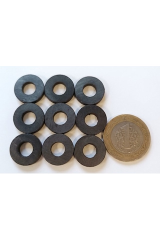 17 Mm Güçlü Delikli Yuvarlak Mıknatıs - 50'li Paket - Magnet Ve El Yapımı Ürünler İçin Hobi Mıknatısı