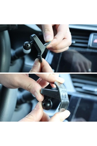 Gösterge Paneli İçin 2'li Paket 17 Mm Küresel Başlıklı Telefon Tutucu - Araç Havalandırma Menfezi İçin Sabit Kaymaz Taban - Araba Aksesuarları