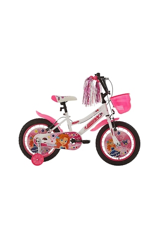 Bisan Maggıe Kız Çocuk Bisikleti 26cm V 16 Jant Beyaz Pembe Çok Renkli Bisan Maggıe Kız Çocuk Bisikleti 26cm V 16 Jant Beyaz Pembe Çok Renkli