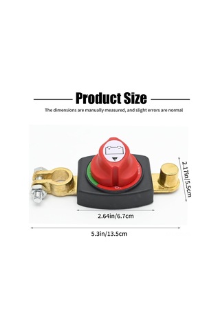 Yuntech01 Araç Aküsü Kesici Anahtarı 12v-48v, 275a Sürekli Akım, Araba-karavan-kamyon-gemiler İçin, Üst Sütun Tipi, Kolay Kurulum