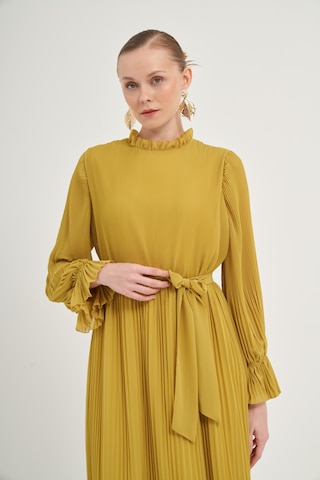 FTZ Women Ftz Plise Şifon Elbise Kivi 31019 Kivi Yeşil