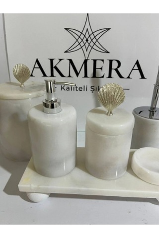 6 Parça Ultra Lüks Banyo Seti Beyaz