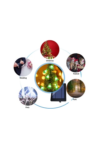 Shineyee 3 Metre 30 Led Noel Aydınlatması, Sürekli Ve Parıltı Modu, Pil Beslemeli 3xaa Pil Dahil Değil , Noel Dekorasyon Işıklı Zincir