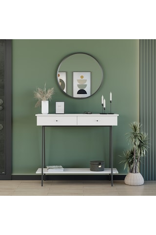Elite İki Çekmeceli Dresuar-vizon-siyah 100x89x41 Cm Bej