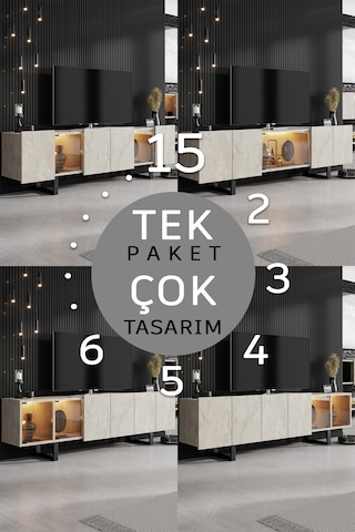 Zenit Siyah Demir Ayaklı Rgb Led Işık Sistemli Traverten Tv Ünitesi Tv Sehpası Traverten - Siyah Zenit Siyah Demir Ayaklı Rgb Led Işık Sistemli Traverten Tv Ünitesi Tv Sehpası Traverten - Siyah