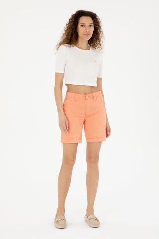 U.s. Polo Assn. Kadın Somon Şort / Bermuda 50281722-vr047 Somon