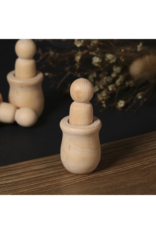 Fosenze 10'lu Ahşap Bebek Seti - Dıy Boyama Ve Dekorasyon İçin El Yapımı Oyuncak Diğer