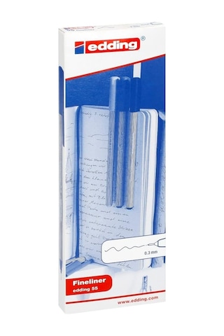 Edding 55 Fineliner - Koyu Pembe - 5 Kalem - 0,3 Mm Uç
