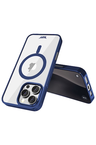 Apple Uyumlu iPhone Buff 16 Pro Max Magsafe Slim Fit Kılıf Blue
