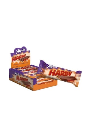 Alpella Harby Sütlü Çikolata Kaplı Karamelli Bisküvi 24 x 25 G