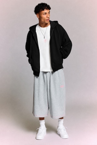 Tarz Cool Erkek 3 İplik Şardonlu Regular Fermuarlı Kapüşonlu Sweatshirt Kalın Kışlık Hoodie Siyah