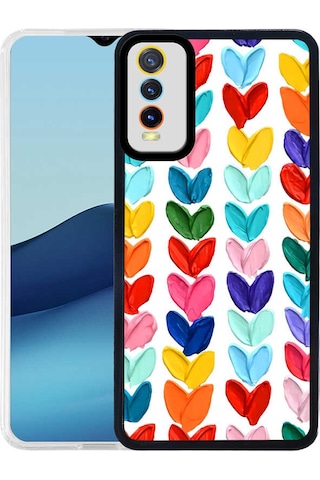 Vivo Y20 Kılıf Tchs M-fit Desenli Kapak - Heart No6 Heart No6