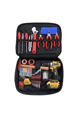 Elektronik El Takım Çantası M - Orta Boy, 19 Bölmeli, Dayanıklı Metal Fermuarlı