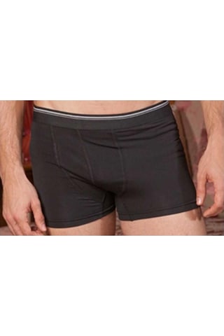Berrak 1097 Erkek Likralı Esnek Boxer 3'lü Siyah