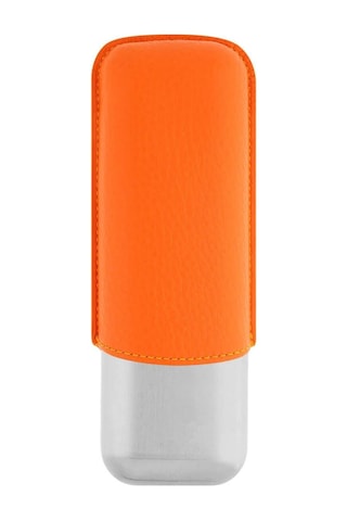 S.t. Dupont Deri Metal Puro Kılıfı Orange/krom 2li 60ring
