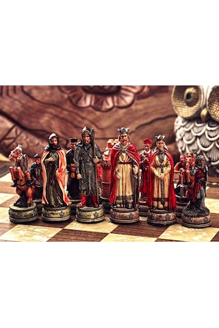 Camelot Satranç Figürleri Şah 8 Cm Kral Arthur, Merlin Ve Şövalyelerin Dünyası Sadece Figür