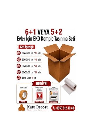 6+1 Ve 5+2 Evler İçin Eko Komple Taşınma Seti 1 Adet 6+1 Ve 5+2 Evler İçin Eko Komple Taşınma Seti 1 Adet