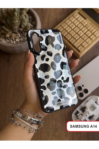 Samsung Galaxy A14 Uyumlu Lüks Leopar Desenli Silikon Telefon Kılıfı Desen5
