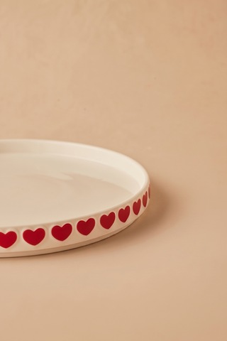 Karaca Sweetheart Pasta Tabağı 21,5 Cm Beyaz