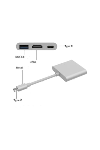 Type-c Hdmi Görüntü Aktarıcı , 4k Hdr Destekli Hdmı Çıkışı, Apple Uyumlu iPhone Apple Uyumlu iPad Apple Uyumlu MacBook İçin