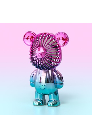 Lyon Mini Şiddetli Ayı Fan El Gradyan Fan-pembe