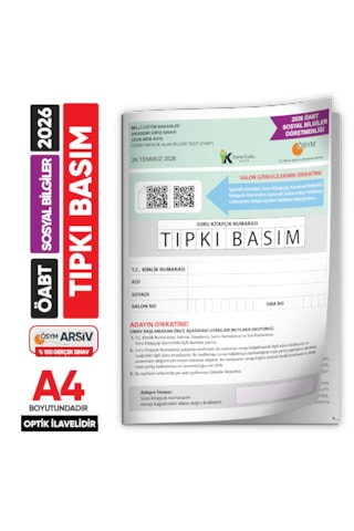 2026 Meb-ags Öabt Sosyal Bilgiler Öğretmenliği Ösym Tıpkı Basım Kitapçığı Tg Deneme