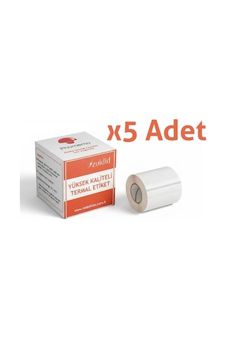 5 Adet - 50 X 50 Mm Şeffaf Oval Termal Etiket 150 Adet - Phomemo M Serisi Modellere Uyumludur.