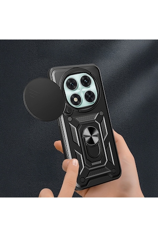 Xiaomi Poco X7 Kılıf Magnetik Standlı Kamera Korumalı Sürgülü Vega Kapak