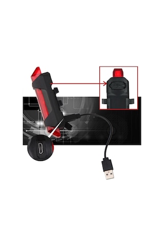 USB Şarj Edilebilir Parlak Bisiklet LED Arka Lamba