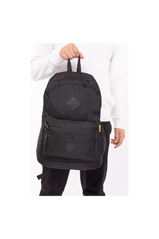 Newish Polo Suya Dayanıklı Impertex Kumaş Unisex Siyah Sırt Çantası Günlük, Okul, Seyahat, Notebook - Unisex Siyah